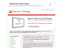 Tablet Screenshot of namesinframes.com